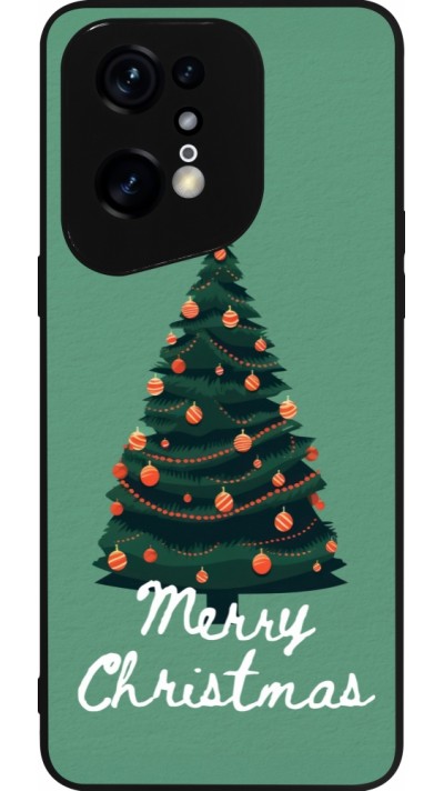 OPPO Find X5 Pro Case Hülle - Silikon schwarz Christmas 25 Xmas Tree