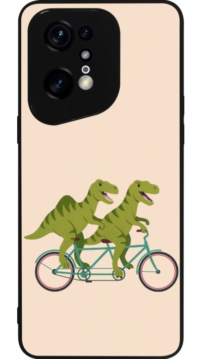 OPPO Find X5 Pro Case Hülle - Silikon schwarz Dinosaurs on bikes 2026