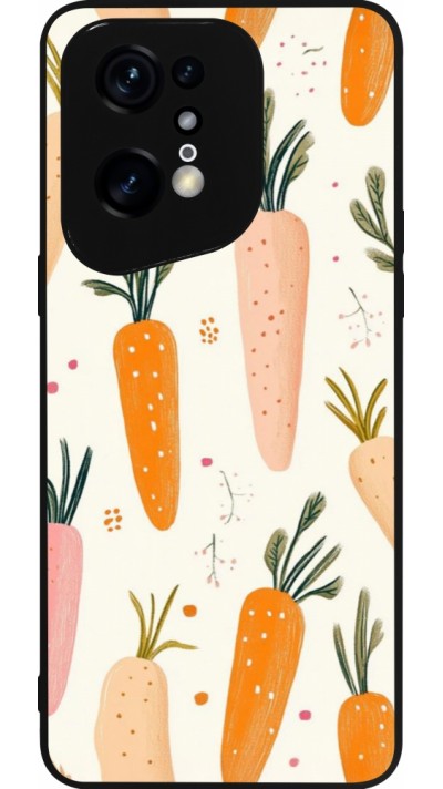 OPPO Find X5 Pro Case Hülle - Silikon schwarz Easter 2026 Illustration carrots