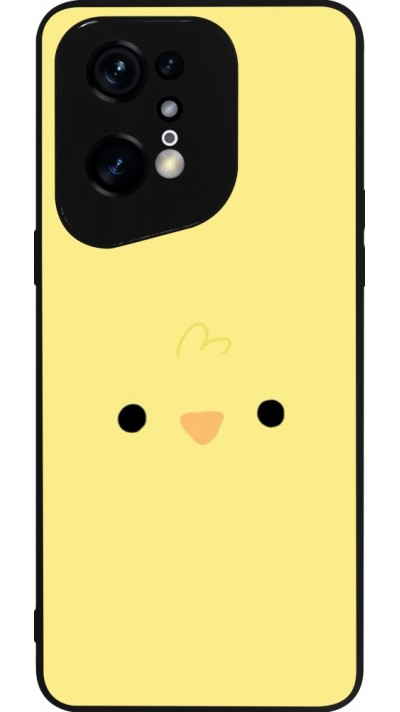 OPPO Find X5 Pro Case Hülle - Silikon schwarz Easter 2026 Little chicken