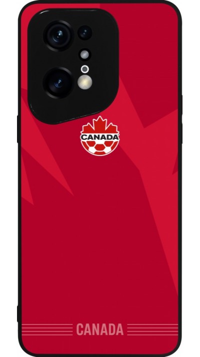 Coque OPPO Find X5 Pro - Silicone rigide noir Maillot de football Canada 2026 personnalisable