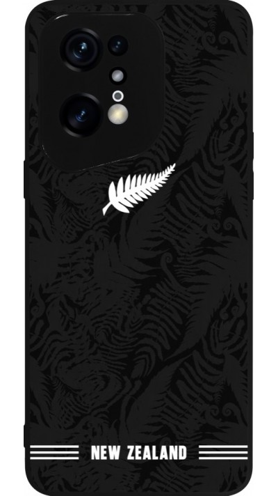 Coque OPPO Find X5 Pro - Silicone rigide noir Maillot de football Nouvelle-Zélande 2026 personnalisable