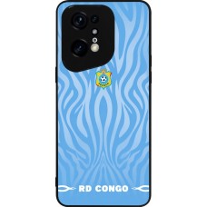 Coque OPPO Find X5 Pro - Silicone rigide noir Maillot de football RD Congo 2026 personnalisable