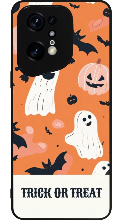 OPPO Find X5 Pro Case Hülle - Silikon schwarz Halloween 2025 Trick treat