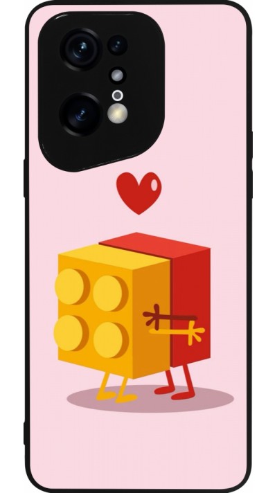 Coque OPPO Find X5 Pro - Silicone rigide noir Saint Valentines Day 26 Puzzle