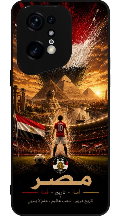 Coque OPPO Find X5 Pro - Silicone rigide noir Football Égypte splash 2026