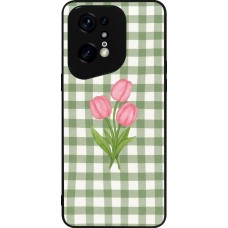 OPPO Find X5 Pro Case Hülle - Silikon schwarz Green vichy tulips Spring 2026