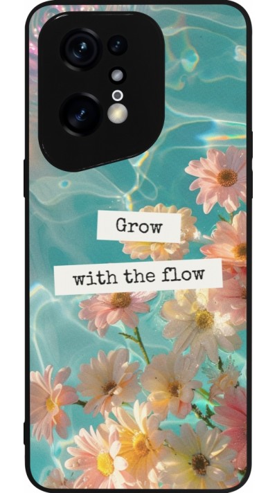 OPPO Find X5 Pro Case Hülle - Silikon schwarz Summer 2025 Grow with the flow