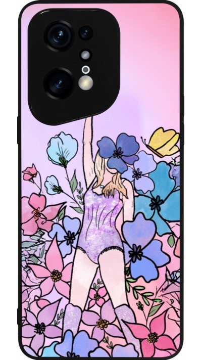 OPPO Find X5 Pro Case Hülle - Silikon schwarz Taylor Swift Sketch - Pink