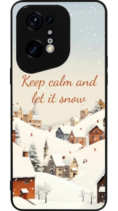 OPPO Find X5 Pro Case Hülle - Silikon schwarz Winter 25 Winter Keep calm and let it snow
