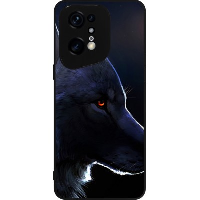 OPPO Find X5 Pro Case Hülle - Silikon schwarz Wolf Shape