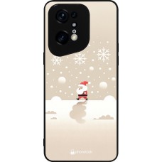 Coque OPPO Find X5 Pro - Silicone rigide noir Noël 2023 Minimalist Santa