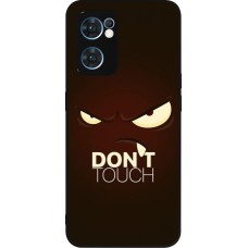 OPPO Reno7 5G Case Hülle - Silikon schwarz Angry Dont Touch