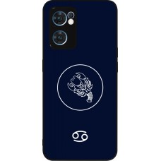 OPPO Reno7 5G Case Hülle - Silikon schwarz Astrologie Krebs