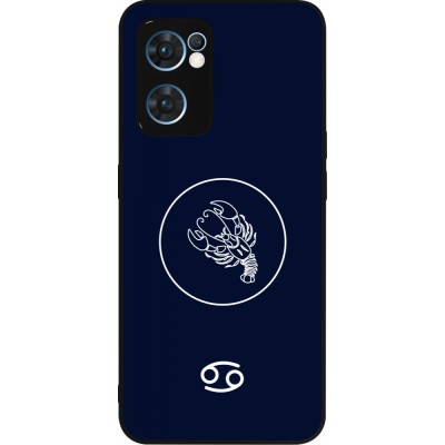 OPPO Reno7 5G Case Hülle - Silikon schwarz Astrologie Krebs