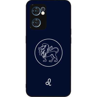 OPPO Reno7 5G Case Hülle - Silikon schwarz Astrologie Löwe