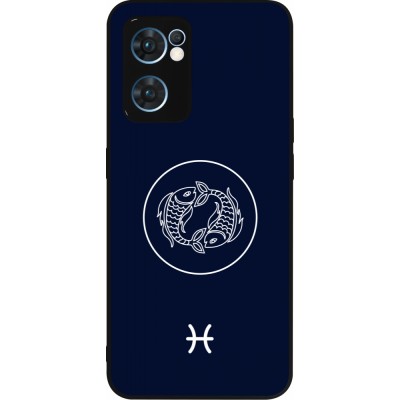 OPPO Reno7 5G Case Hülle - Silikon schwarz Astrologie Fische