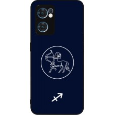 OPPO Reno7 5G Case Hülle - Silikon schwarz Astrologie Schütze