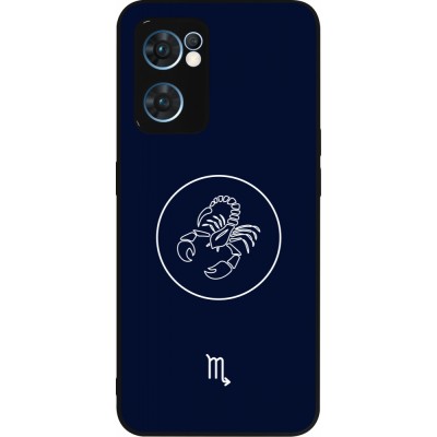 OPPO Reno7 5G Case Hülle - Silikon schwarz Astrologie Skorpion