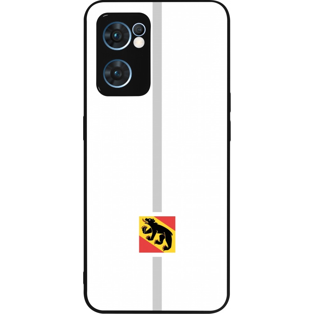 OPPO Reno7 5G Case Hülle - Silikon schwarz Kanton BE weiss