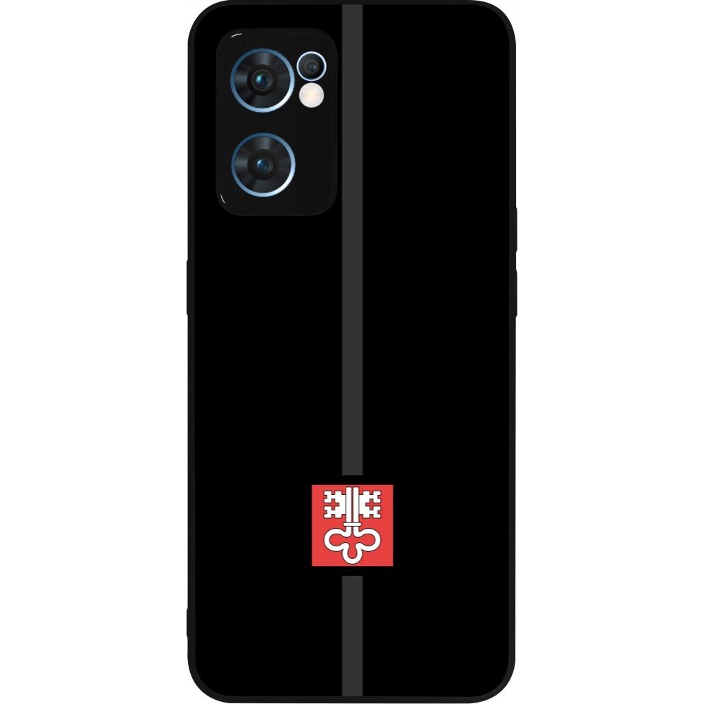 OPPO Reno7 5G Case Hülle - Silikon schwarz Kanton NW schwarz