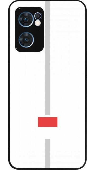 OPPO Reno7 5G Case Hülle - Silikon schwarz Kanton SO weiss