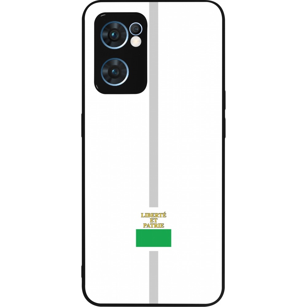 OPPO Reno7 5G Case Hülle - Silikon schwarz Kanton VD weiss