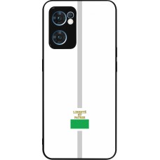 OPPO Reno7 5G Case Hülle - Silikon schwarz Kanton VD weiss
