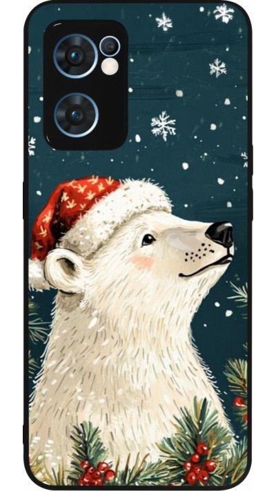 Coque OPPO Reno7 5G - Silicone rigide noir Christmas 25 Bear