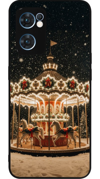 Coque OPPO Reno7 5G - Silicone rigide noir Christmas 25 Carousel