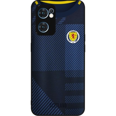 OPPO Reno7 5G Case Hülle - Silikon schwarz Schottland personalisierbares Fussballtrikot