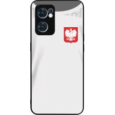 OPPO Reno7 5G Case Hülle - Silikon schwarz Polen 2022 personalisierbares Fussballtrikot