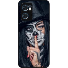 OPPO Reno7 5G Case Hülle - Silikon schwarz Halloween 18 19