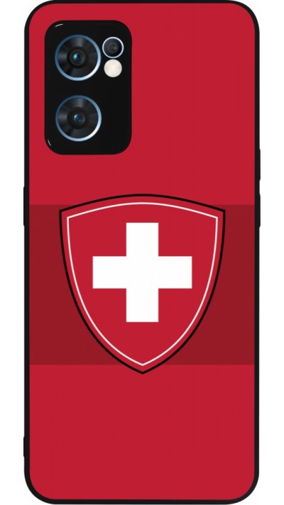 OPPO Reno7 5G Case Hülle - Silikon schwarz Hockey World Championship Ecusson Suisse