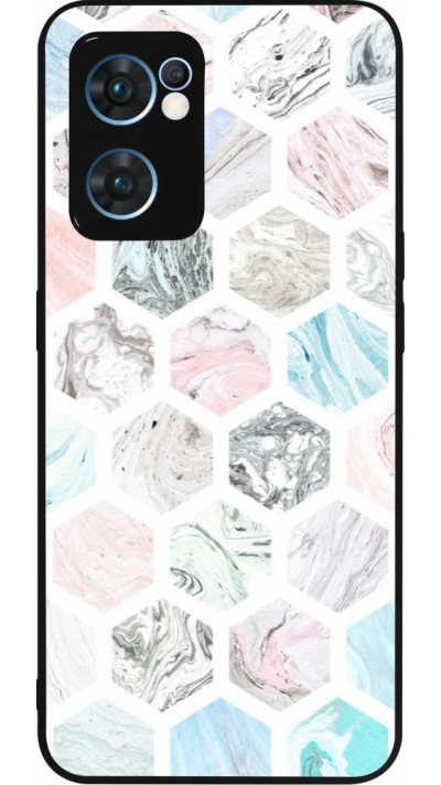 OPPO Reno7 5G Case Hülle - Silikon schwarz Marble Everything