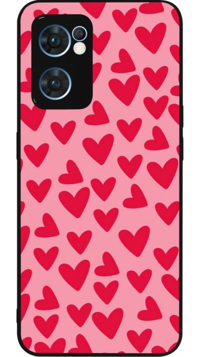 OPPO Reno7 5G Case Hülle - Silikon schwarz Mom 2024 kleine Herzen