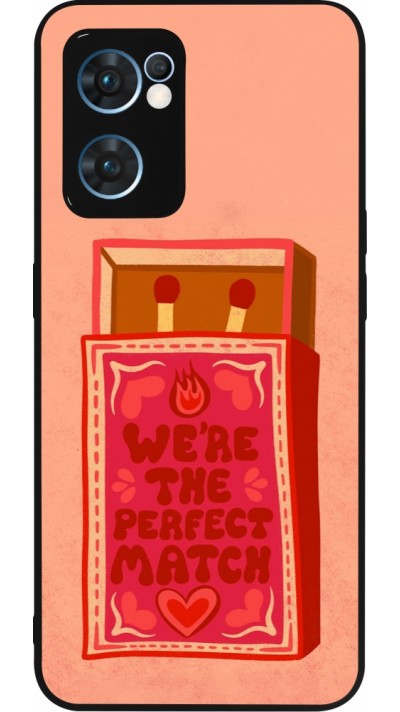 OPPO Reno7 5G Case Hülle - Silikon schwarz Saint Valentines Day 26 Perfect Match