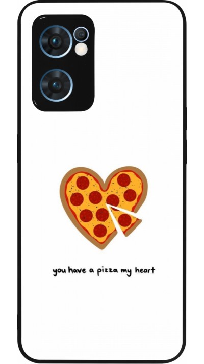 OPPO Reno7 5G Case Hülle - Silikon schwarz Saint Valentines Day 26 You have my pizza heart