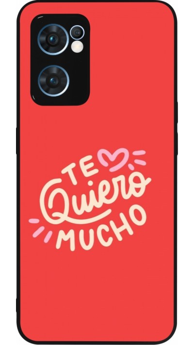 OPPO Reno7 5G Case Hülle - Silikon schwarz Saint Valentines Day 26 Te quiero mucho