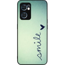 OPPO Reno7 5G Case Hülle - Silikon schwarz Smile