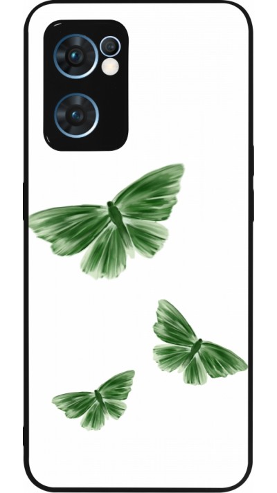 OPPO Reno7 5G Case Hülle - Silikon schwarz Butterflies Spring 2026