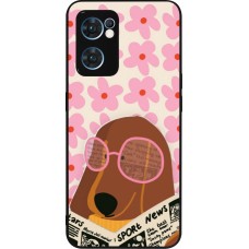 OPPO Reno7 5G Case Hülle - Silikon schwarz Dog with newspaper Spring 2026