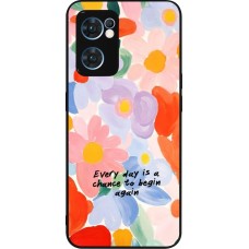 OPPO Reno7 5G Case Hülle - Silikon schwarz Every day is a chance Spring 2026