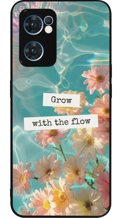 OPPO Reno7 5G Case Hülle - Silikon schwarz Summer 2025 Grow with the flow