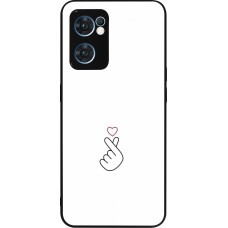 OPPO Reno7 5G Case Hülle - Silikon schwarz Valentine 2024 heat by Millennials