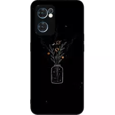 OPPO Reno7 5G Case Hülle - Silikon schwarz Vase black
