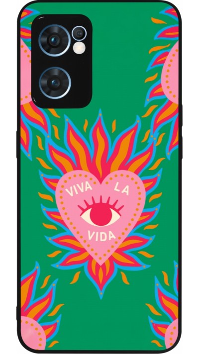 Coque OPPO Reno7 5G - Silicone rigide noir Viva la vida 2026