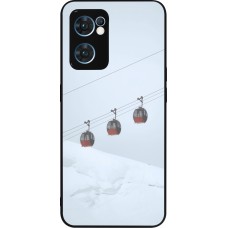 OPPO Reno7 5G Case Hülle - Silikon schwarz Winter 22 ski lift