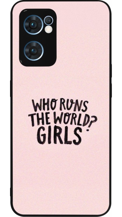 Coque OPPO Reno7 5G - Silicone rigide noir Womens day 2026 3