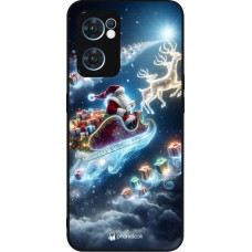 OPPO Reno7 5G Case Hülle - Silikon schwarz Weihnachten 2023 Verzauberter Weihnachtsmann